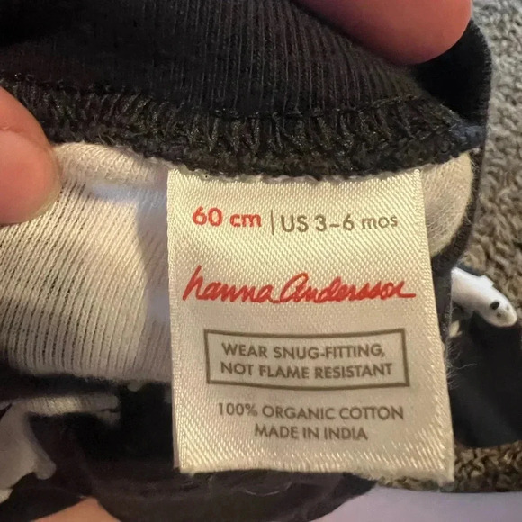 Hanna Andersson Size 3-6 months footless long sleeve romper 100% organic cotton - Picture 3 of 3